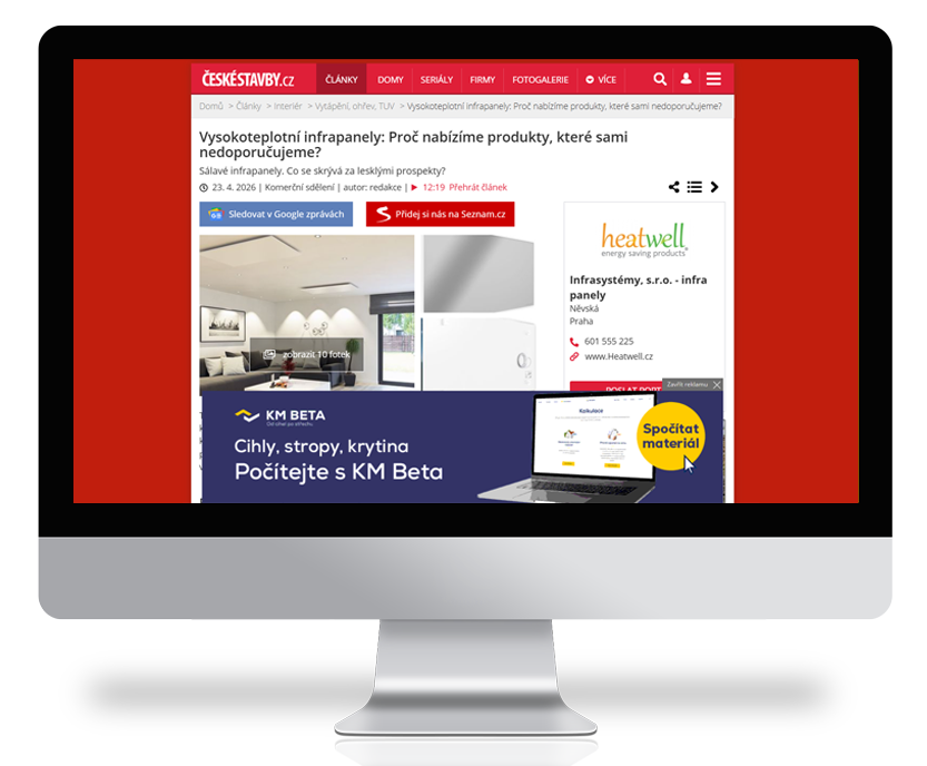 ukázka formátu desktop pop-up 970×100 na serveru ČESKÉSTAVBY.cz